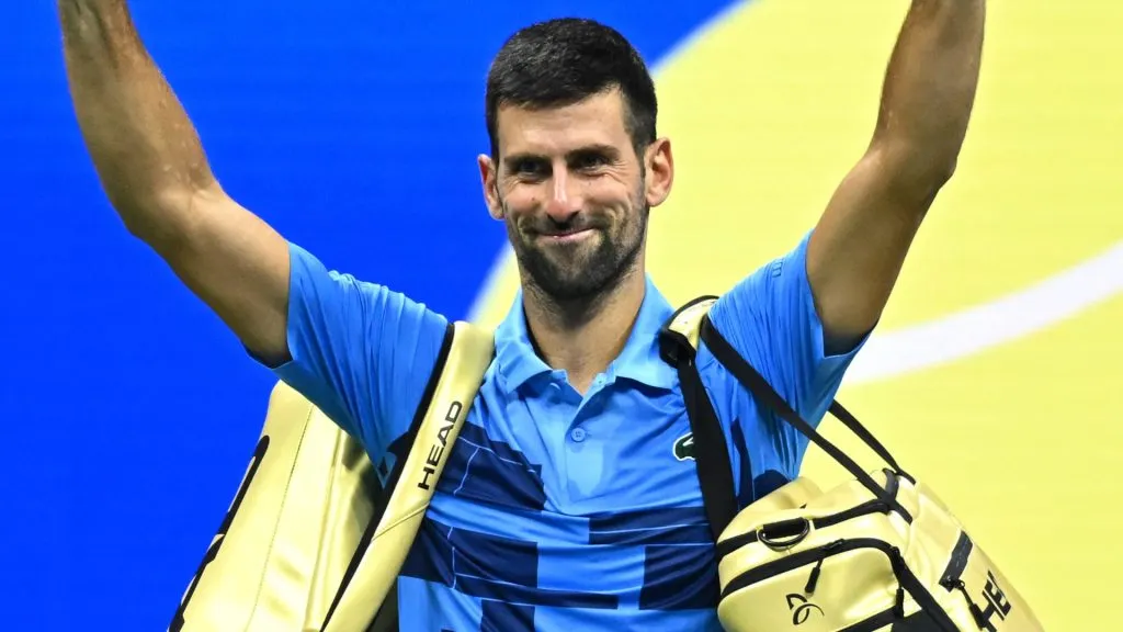 Novak Djokovic during his third round match at the 2024 US Open at Billie Jean National Tennis Center. (Source: IMAGO / ABACAPRESS)