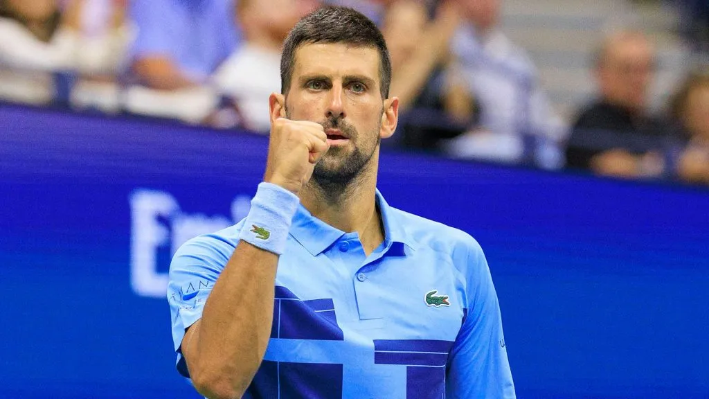 Novak Djokovic during Day 5 of his match against Alexei Popyrin in the 2024 US Open. (Source: IMAGO / ZUMA Press Wire)