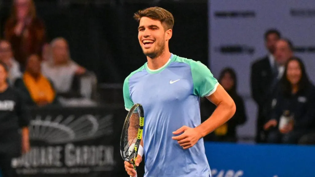 Carlos Alcaraz during The Garden Cup at Madison Square Garden on December 4, 2024. (Source: IMAGO / ZUMA Press Wire)