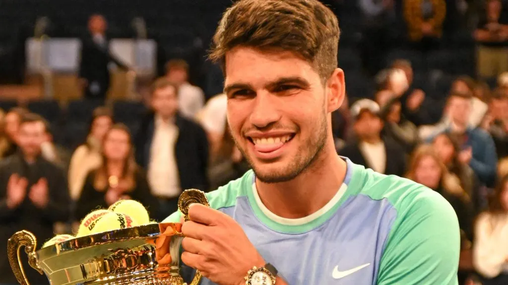 Carlos Alcaraz, winner of The Garden Cup at Madison Square Garden, on December 4, 2024. (Source: IMAGO / ZUMA Press Wire)