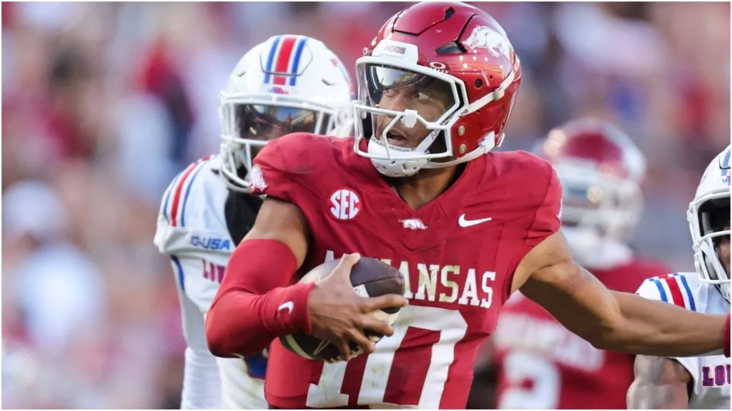 Razorback QB Taylen Green – IMAGO / Newscom World