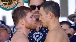 Gennady Golovkin and Canelo Alvarez prior to their fight in 2022
