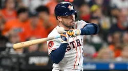 Alex Bregman #2 of the Houston Astros walks with the bases loaded forcing a run to score against the Arizona Diamondbacks during the fourth inning at Minute Maid Park on September 07, 2024 in Houston, Texas.