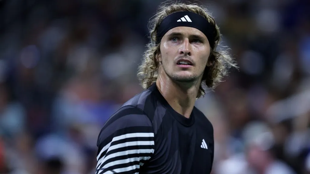Alexander Zverev of Germany against Grigor Dimitrov of Bulgaria during their Men’s Singles Third Round match on Day Six of the 2023 US Open. (Source: Clive Brunskill/Getty Images)