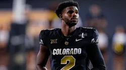 Colorado Buffaloes quarterback Shedeur Sanders (2) relaxes during a timeout in the second half of the football game between Colorado and North Dakota State in 2024.