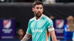 Lionel Messi of Inter Miami looks on during the Playoff match against Atlanta United