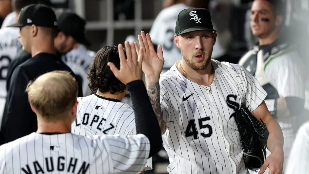 Garrett Crochet high five