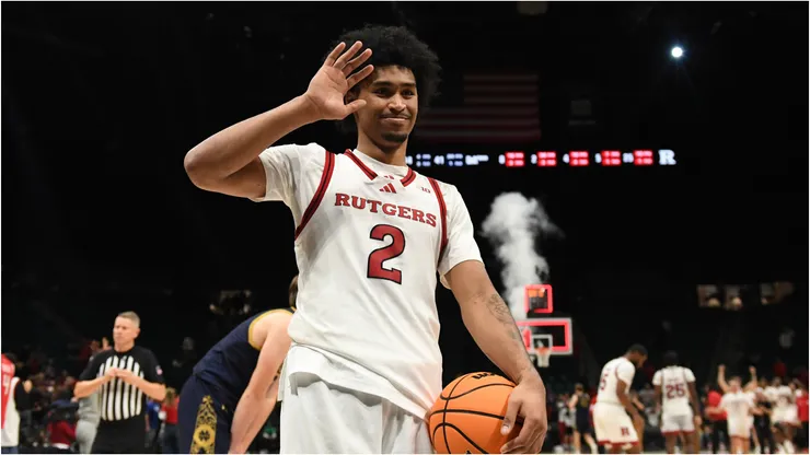 Dylan Harper #2 of the Rutgers Scarlet Knights