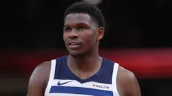 Anthony Edwards (5) looks on during the second half against the Chicago Bulls