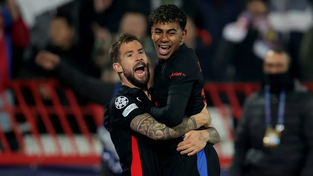 lamine yamal celebrates