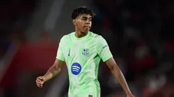 Barcelona gem Lamine Yamal looks on during a match against Mallorca