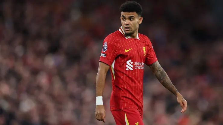 Luis Diaz of Liverpool during a Premier League match at Anfield Road