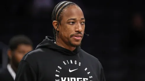 Sacramento Kings forward DeMar DeRozan (10) before the Sacramento Kings vs Los Angeles Lakers game at Crypto.com Arena
