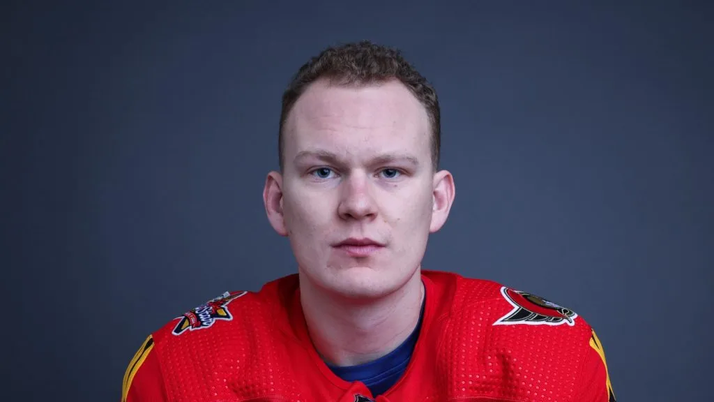 Brady Tkachuk #7 of the Ottawa Senators poses for his portrait prior to the 2024 Honda NHL All-Star Game on February 03, 2024 in Toronto, Ontario.