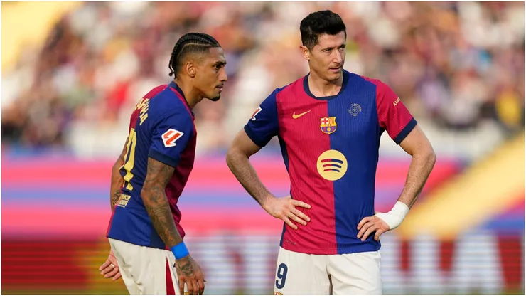 Lewandowski and Raphinha of Barcelona