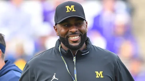 Michigan Wolverines at Washington Huskies OCT 05 October 05, 2024: Michigan Wolverines head coach Sherrone Moore before the NCAA Football game between the Michigan Wolverines and Washington Huskies in Seattle, WA.
