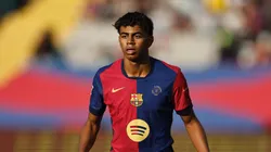 Lamine Yamal of FC Barcelona looks on during a match against Las Palmas
