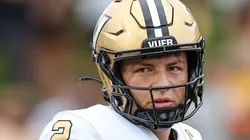 Vanderbilt Commodores quarterback Diego Pavia (2) during a game against the Missouri Tigers at Memorial Stadium in Columbia, MO.