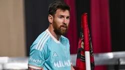 Inter Miami forward Lionel Messi (10) reacts during the MLS, Fussball Herren, USA playoff match between Inter Miami and Atlanta United FC on November 2nd, 2024 at Mercedes-Benz Stadium in Atlanta, GA.