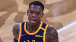 Dennis Schroder 71 of the Golden State Warriors during their regular season NBA game against the Los Angeles Clippers.