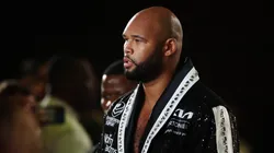 Frazer Clarke looks on ahead of the British Heavyweight title fight between Fabio Wardley
