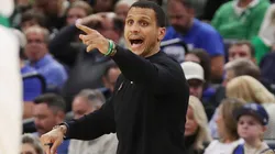 Boston Celtics coach Joe Mazzulla yells during the NBA, Basketball Herren, USA game against the Orlando Magic at the Kia Center on Monday, Dec. 23, 2024, in Orlando, Florida. Orlando USA