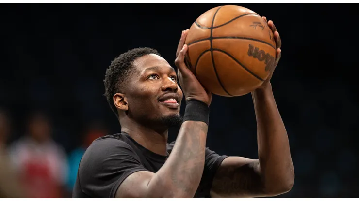 Brooklyn, New York City, NY, April, 22, 2023, Philadelphia 76ers vs Brooklyn Nets, NBA, Basketball Herren, USA Playoffs Round 1, Game 4, Season 2022-23, at the Barclays Center, Brooklyn Nets forward Dorian Finney-Smith (28), Brooklyn, New York City