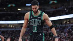 Jayson Tatum was forced to leave the court with an injury