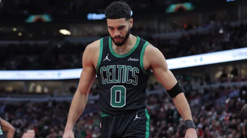 Jayson Tatum was forced to leave the court with an injury