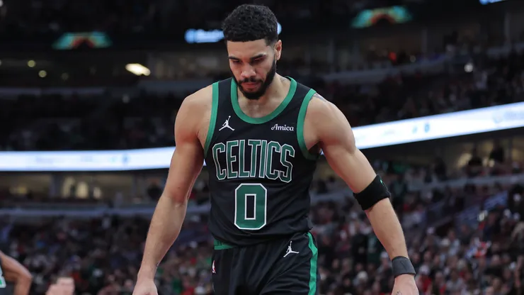 Jayson Tatum was forced to leave the court with an injury