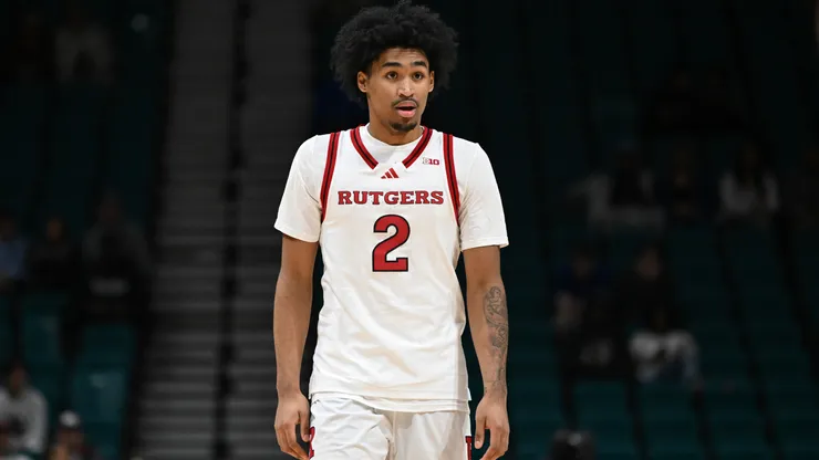 Dylan Harper #2 of the Rutgers Scarlet Knights