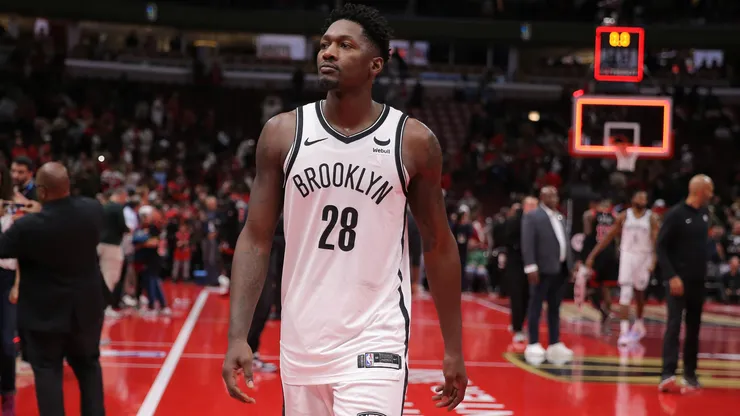 Dorian Finney-Smith (28) walks back to the locker room after a NBA between the Brooklyn Nets and the Chicago Bulls.
