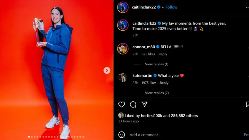 Caitlin Clark’s post