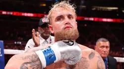 Jake Paul fights during LIVE On Netflix: Jake Paul vs. Mike Tyson at AT&T Stadium on November 15, 2024 in Arlington, Texas.