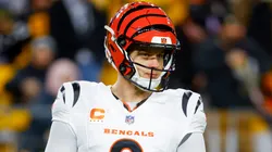 Joe Burrow #9 of the Cincinnati Bengals looks on before a game against the Pittsburgh Steelers at Acrisure Stadium on January 04, 2025 in Pittsburgh, Pennsylvania.