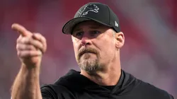 Head coach Dan Campbell of the Detroit Lions gestures before the game against the San Francisco 49ers at Levi's Stadium on December 30, 2024 in Santa Clara, California.