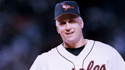 Cal Ripken Jr #8 of the American League is introduced before the 1999 All -Star Game at Fenway Park on July 13,1999.