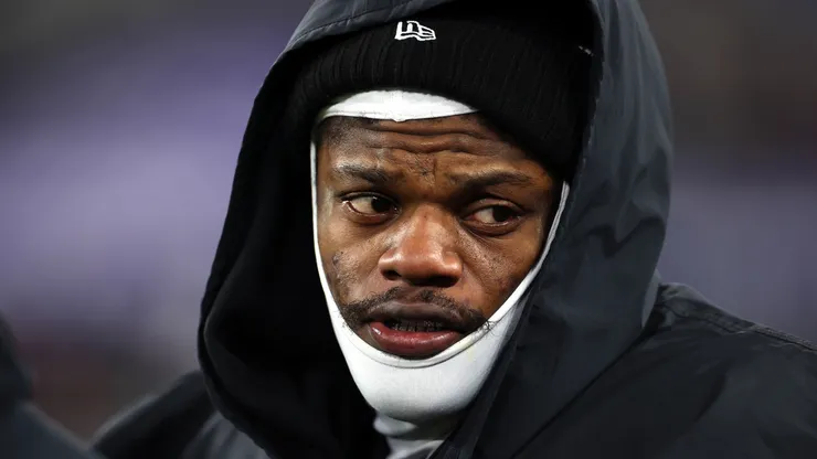 Lamar Jackson #8 of the Baltimore Ravens.
