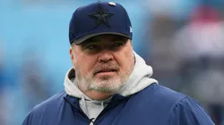 Head coach Mike McCarthy of the Dallas Cowboys looks on before the game against the Carolina Panthers at Bank of America Stadium on December 15, 2024 in Charlotte, North Carolina.
