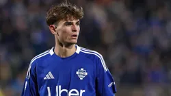Nico Paz of Como 1907 looks on during the Serie A match between Como 1907 and ACF Fiorentina.