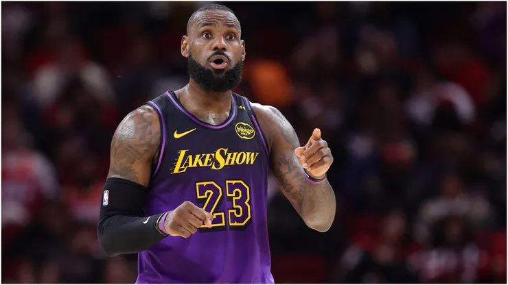 LeBron James of the Los Angeles Lakers