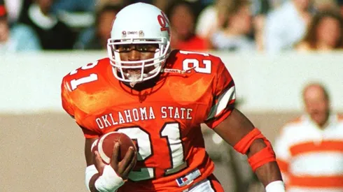 Barry Sanders playing for Oklahoma State.