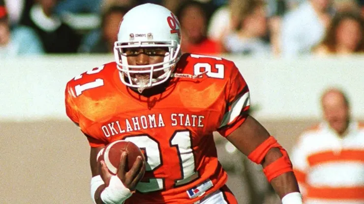 Barry Sanders playing for Oklahoma State.