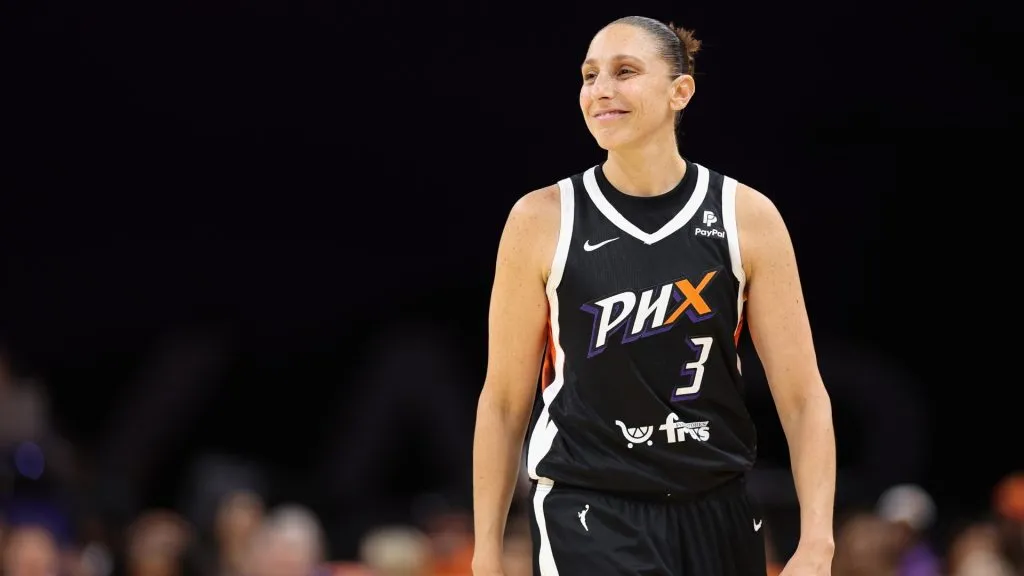Diana Taurasi #3 of the Phoenix Mercury reacts during the second half of the WNBA game at Footprint Center on May 21, 2023. (Source: Christian Petersen/Getty Images)