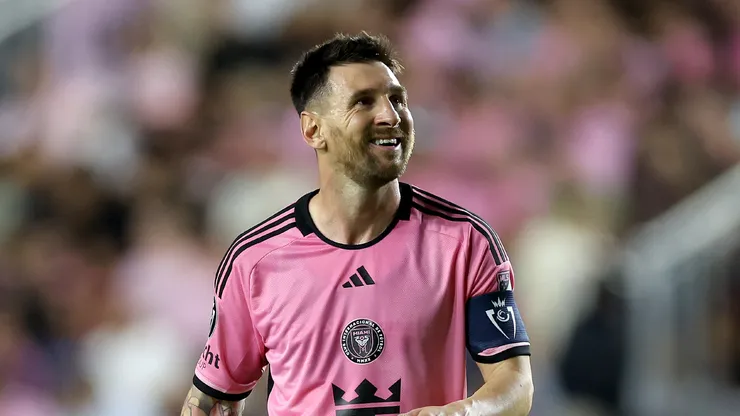 Lionel Messi #10 of Inter Miami CF reacts against the Nashville SC