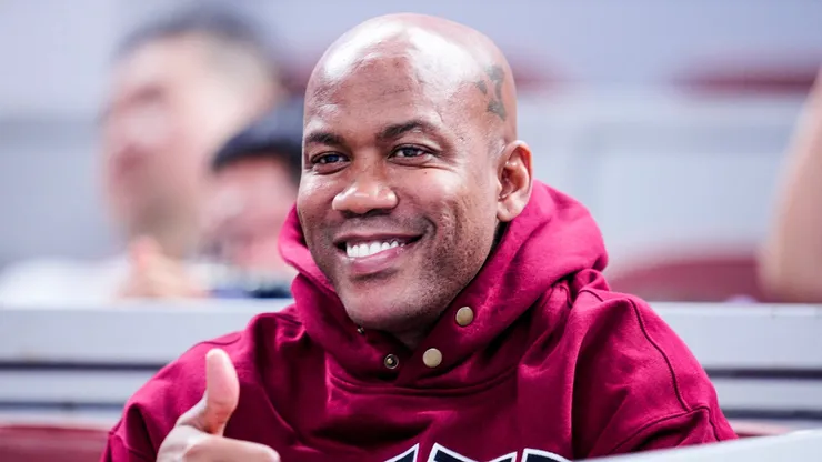 American professional basketball player Stephon Marbury attends Carlos Alcaraz of Spain's match against Yannick Hanfmann of Germany on day 4 of the 2023 China Open at at National Tennis Center on September 29, 2023 in Beijing, China.