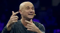 Andre Agassi attends a talk live on stage at the trade show ISPO Munich 2024 at Messe Muenchen on December 03, 2024 in Munich, Germany.