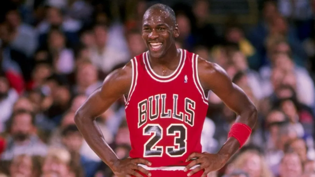 Guard Michael Jordan of the Chicago Bulls in action in 1988-1989. (Source: Mike Powell /Allsport)