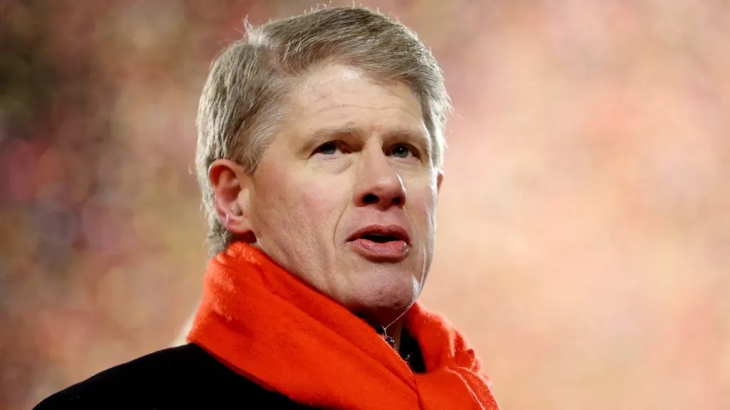 Kansas City Chiefs owner and CEO Clark Hunt celebrates after defeating the Cincinnati Bengals 23-20 in the AFC Championship Game on January 29, 2023. (Source: Kevin C. Cox/Getty Images)