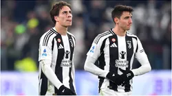 Kenan Yildiz and Andrea Cambiaso of Juventus